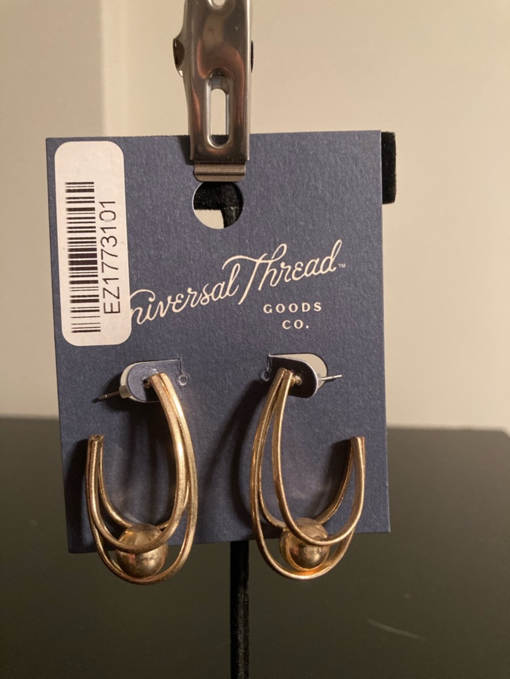 Universal Thread Gold Layered Loop Drop Earrings